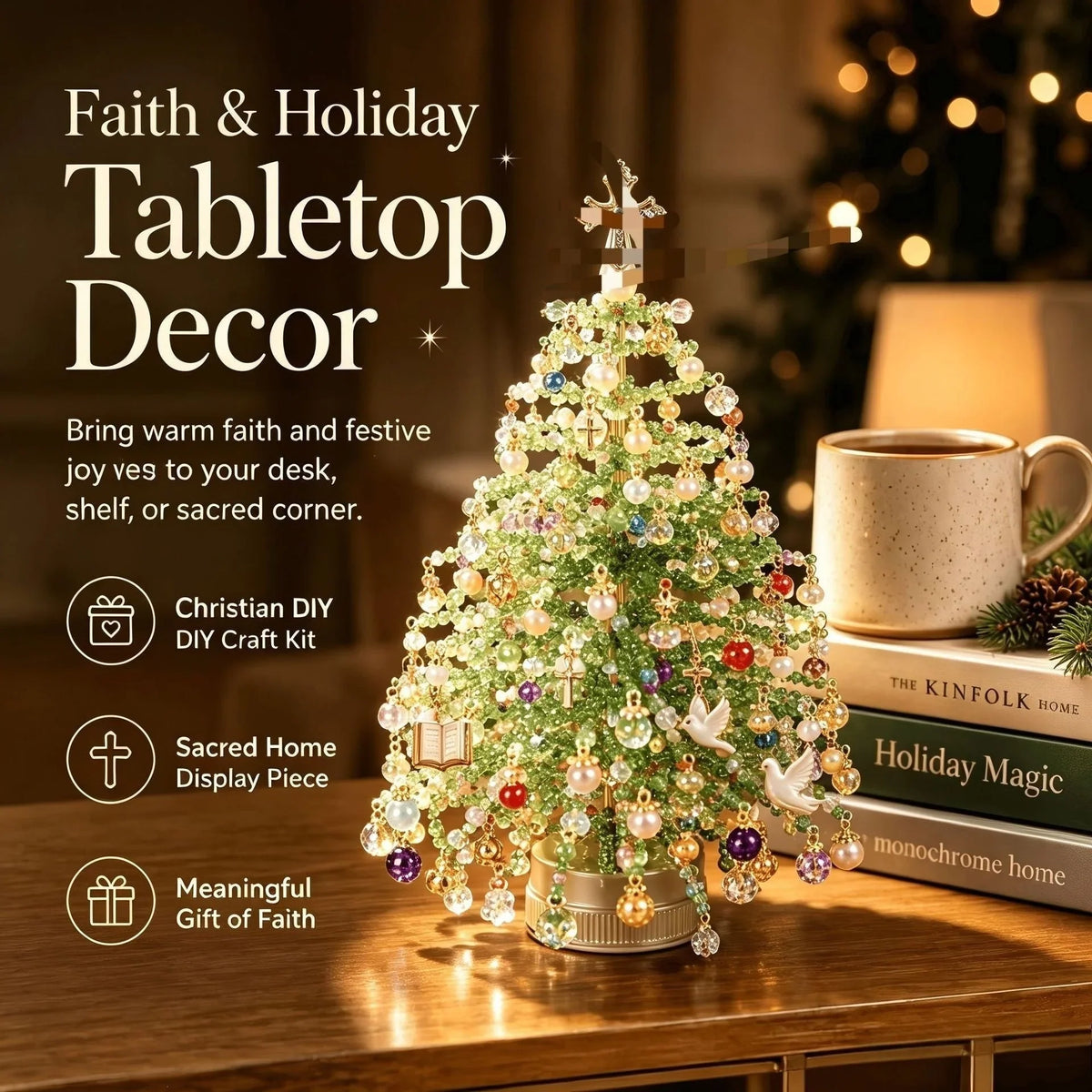 Tree Craft Kit Beaded DIY Tabletop Reusable