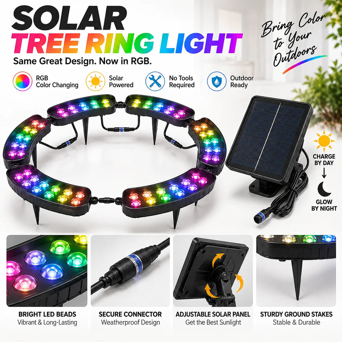 Tree Ring Light 7-Color RGB 360° Modular