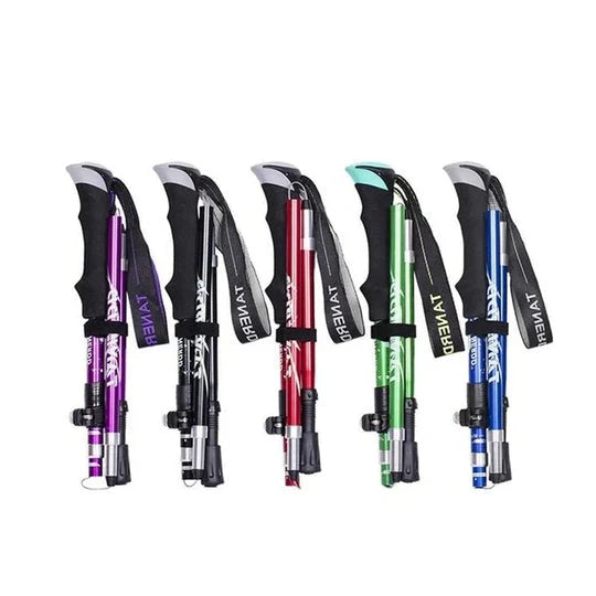Trekking Pole Adjustable Telescopic Foldable Compact-Packing Support