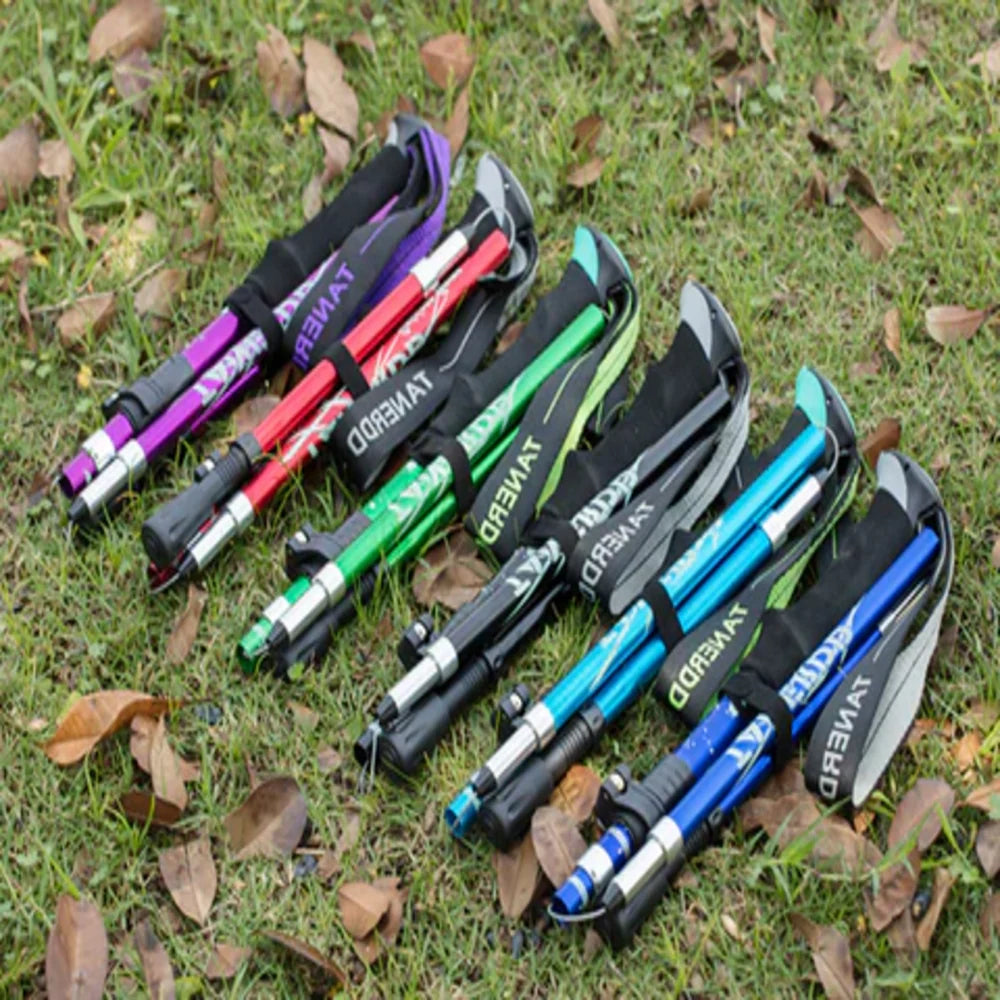 Trekking Pole Adjustable Telescopic Foldable Compact-Packing Support