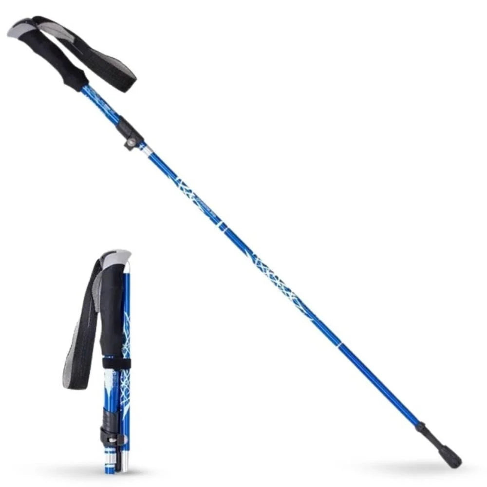Trekking Pole Folding Shock-Absorbing Textured Grip