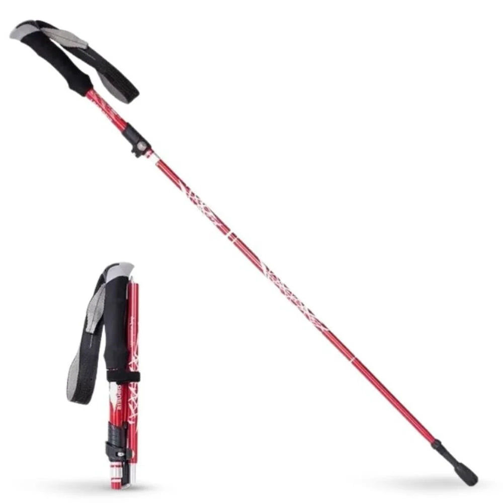 Trekking Pole Folding Shock-Absorbing Textured Grip