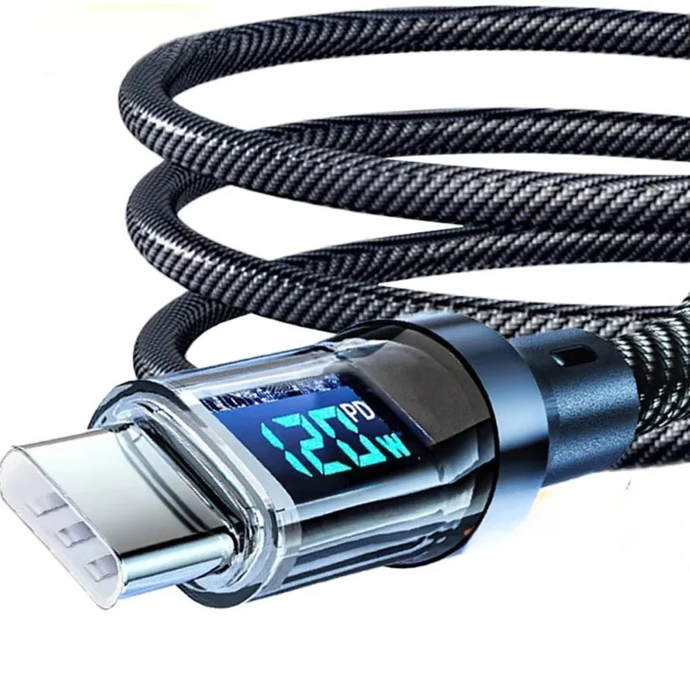 USB-C Charging Cable 120W With Power Display
