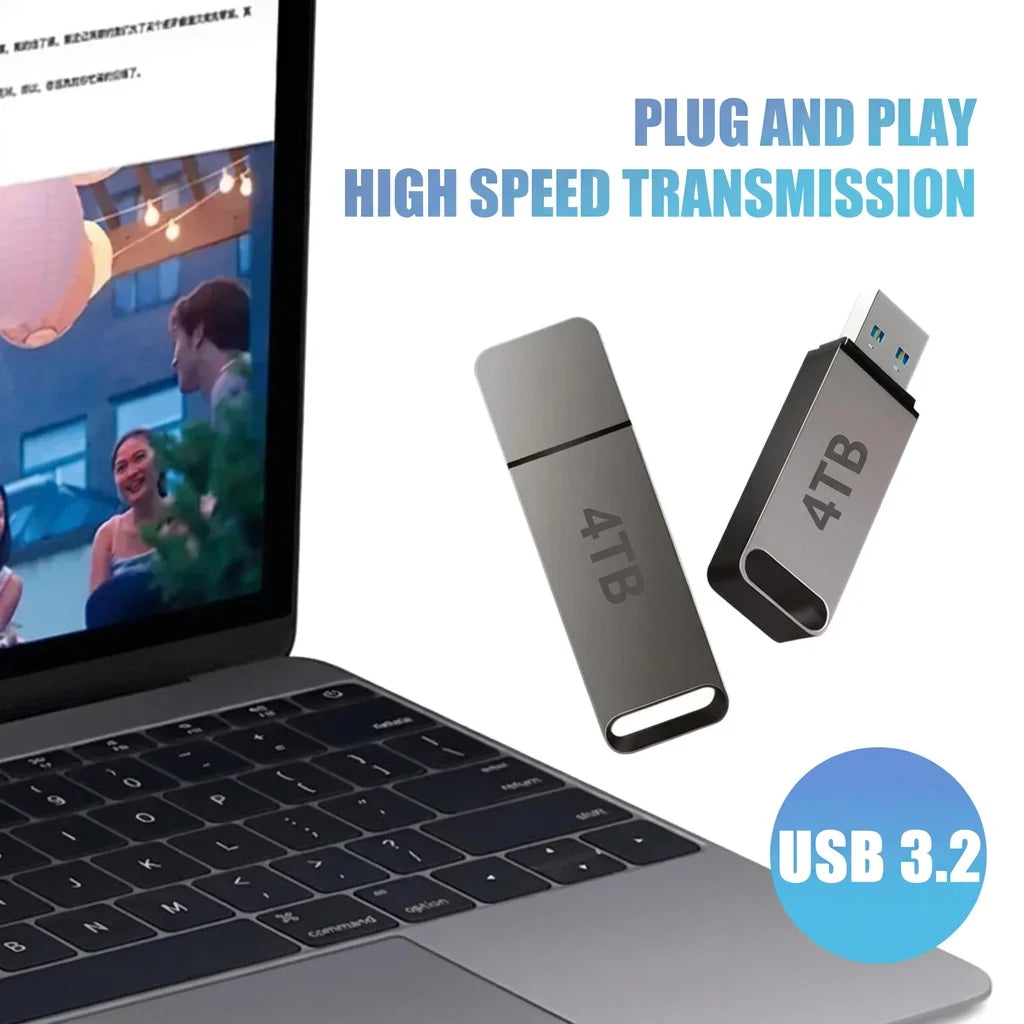 USB Flash Drive 4TB USB 3.2 Waterproof Shockproof
