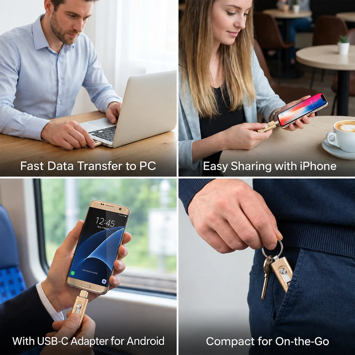 USB Flash Drive USB 3.0 & USB-C OTG Adapter