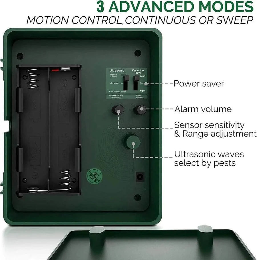 Ultrasonic Bird Repeller Weather-Resistant & Chemical-Free