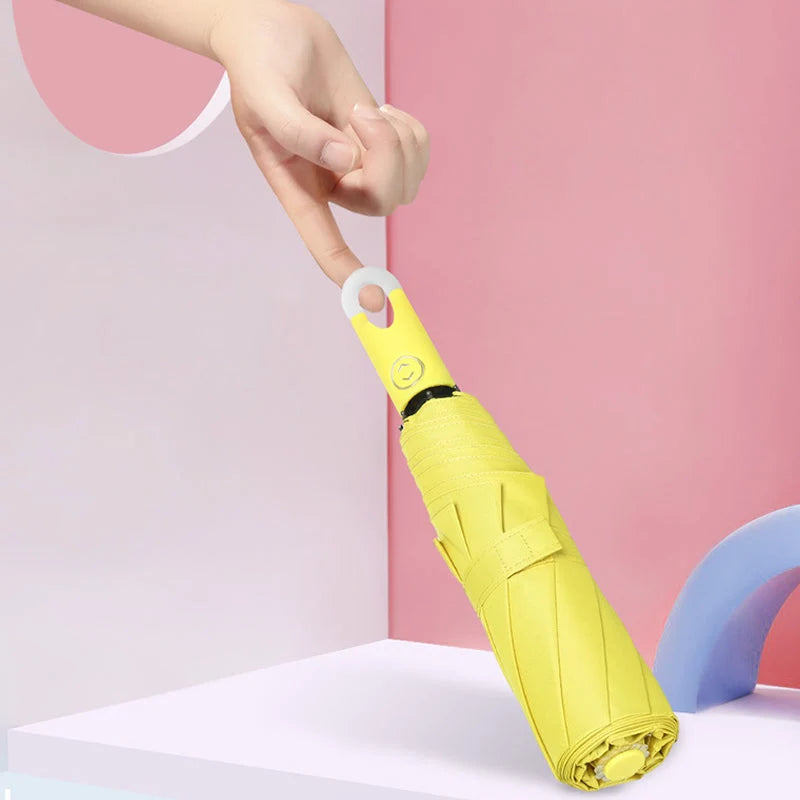 Umbrella Automatic Open 360° Rotating Handle Hook Storage