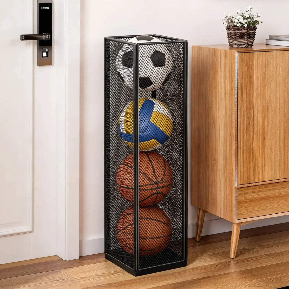 Umbrella Stand Ventilated Metal Mesh Space-Saving Storage