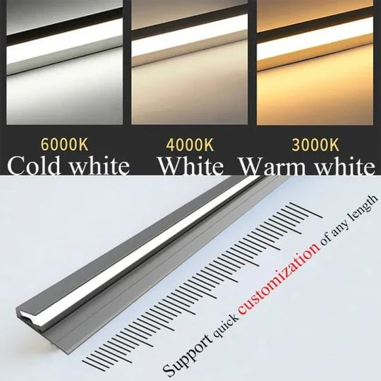 Under Cabinet LED Light Bars Aluminum 45-Degree Cut-To-Length