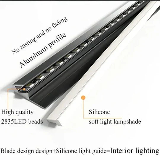 Under Cabinet LED Light Bars Aluminum 45-Degree Cut-To-Length