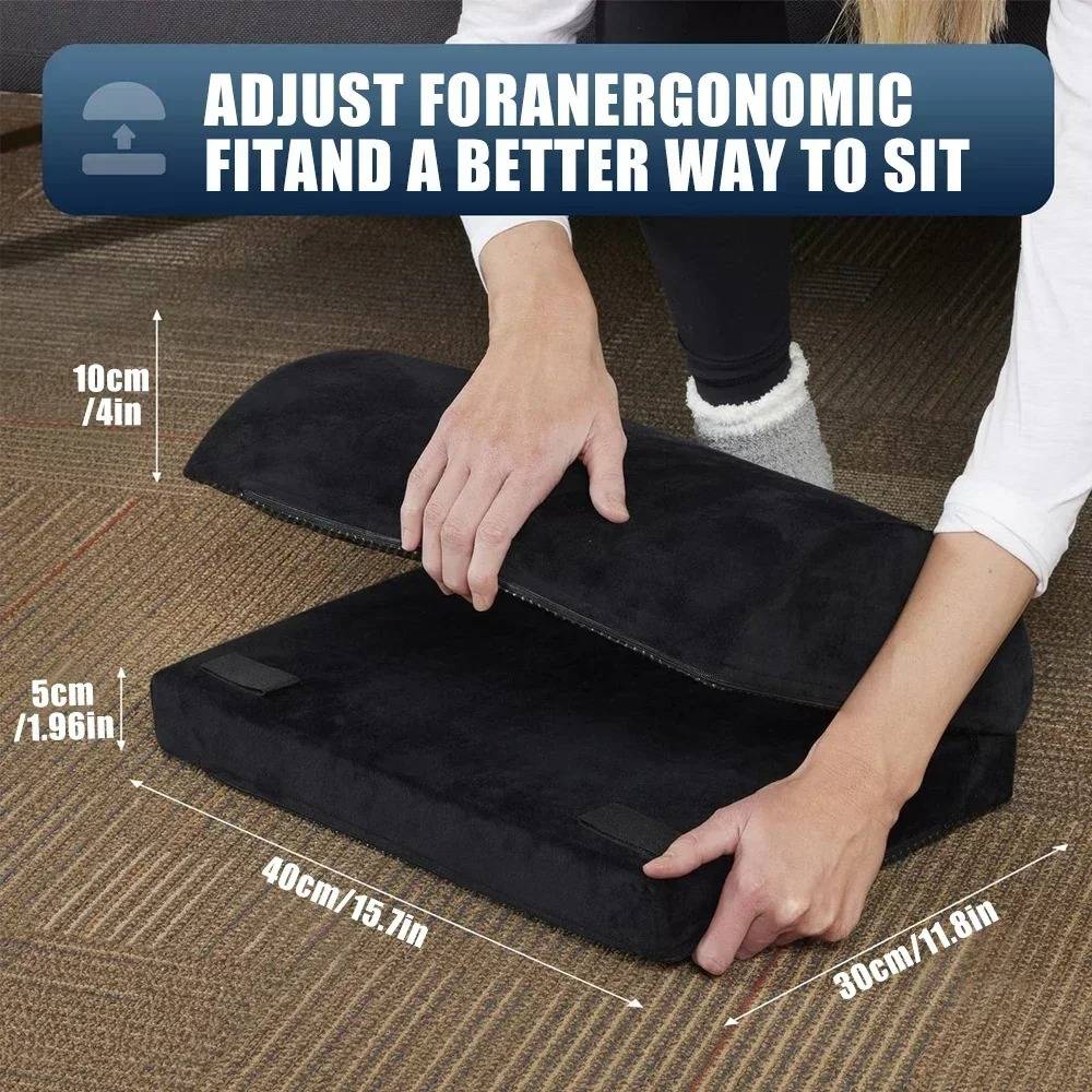 Under-Desk Foot Rest Memory Foam Adjustable Height