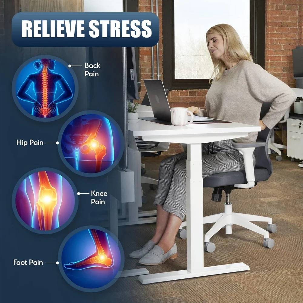 Under-Desk Foot Rest Memory Foam Adjustable Height