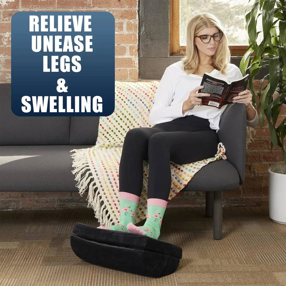 Under-Desk Foot Rest Memory Foam Adjustable Height