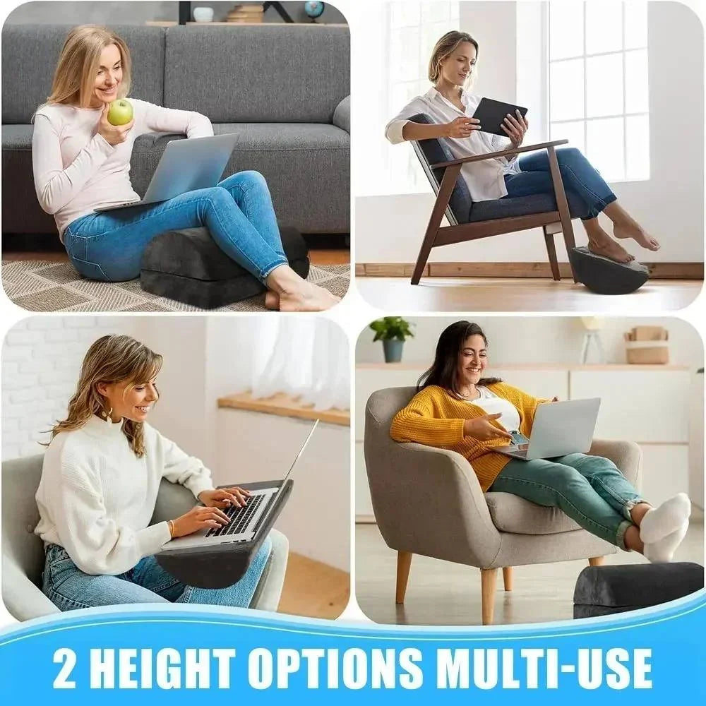Under-Desk Foot Rest Memory Foam Adjustable Height