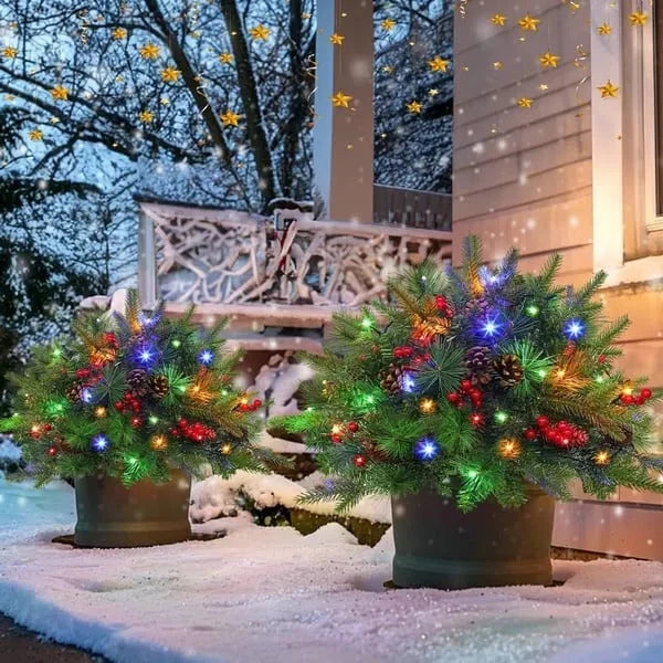 Urn Filler Evergreen 35 Warm White LEDs With Timer