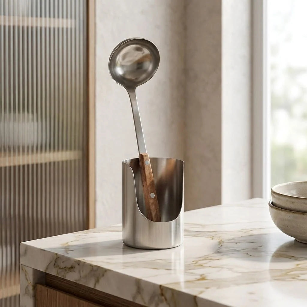 Utensil Holder Stainless Steel Vertical Space-Saving Design