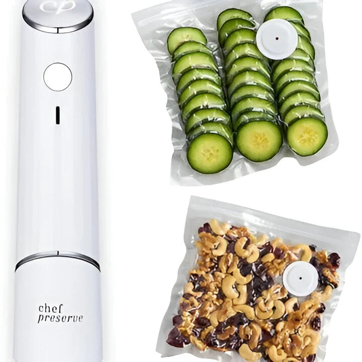 Vacuum Sealer Portable One-Button Automatic With Reusable Bags