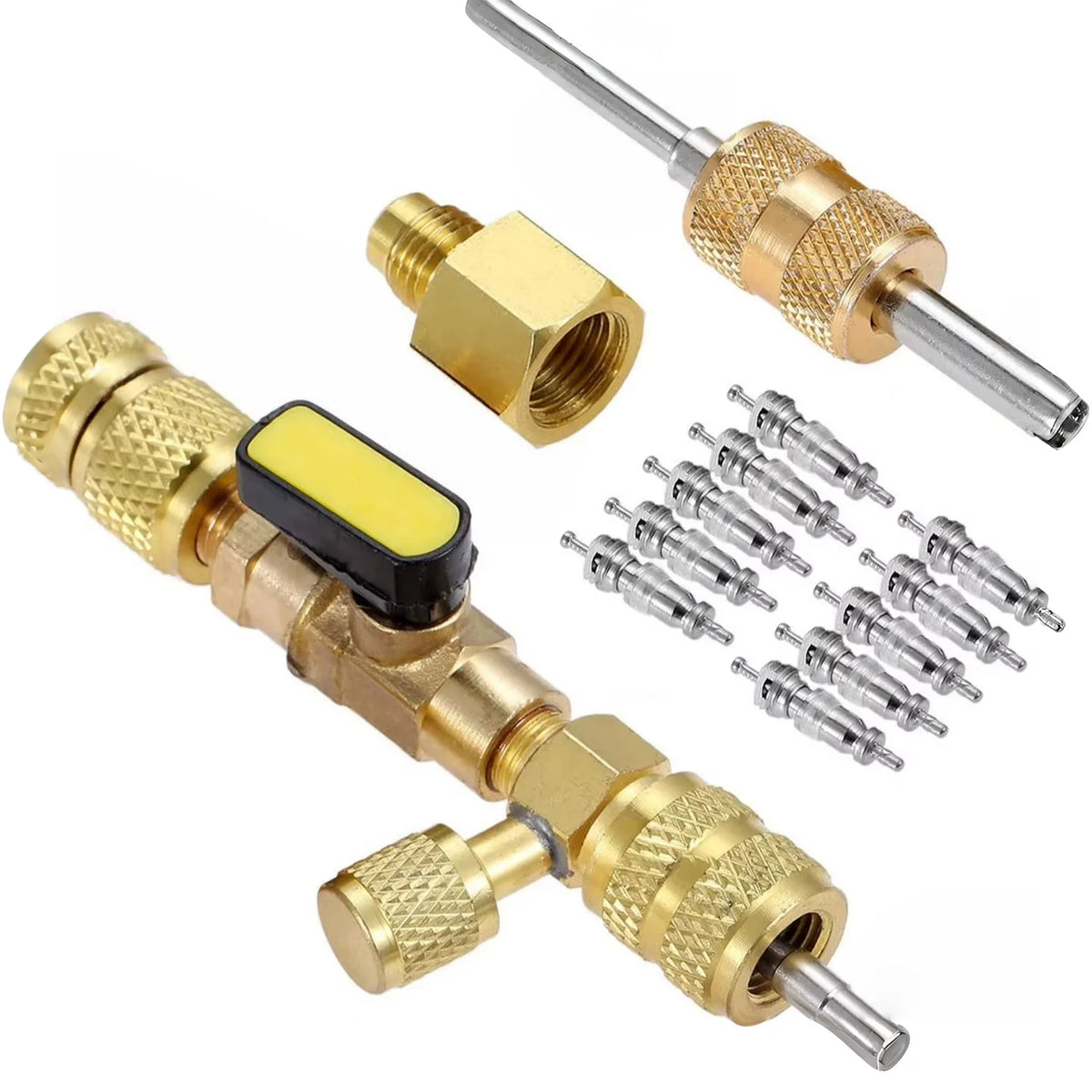 Valve Core Removal Tool Dual-Port Heavy-Duty Metal & Precision Threads