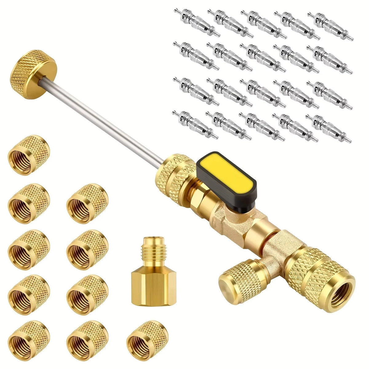 Valve Core Removal Tool Dual-Port Heavy-Duty Metal & Precision Threads