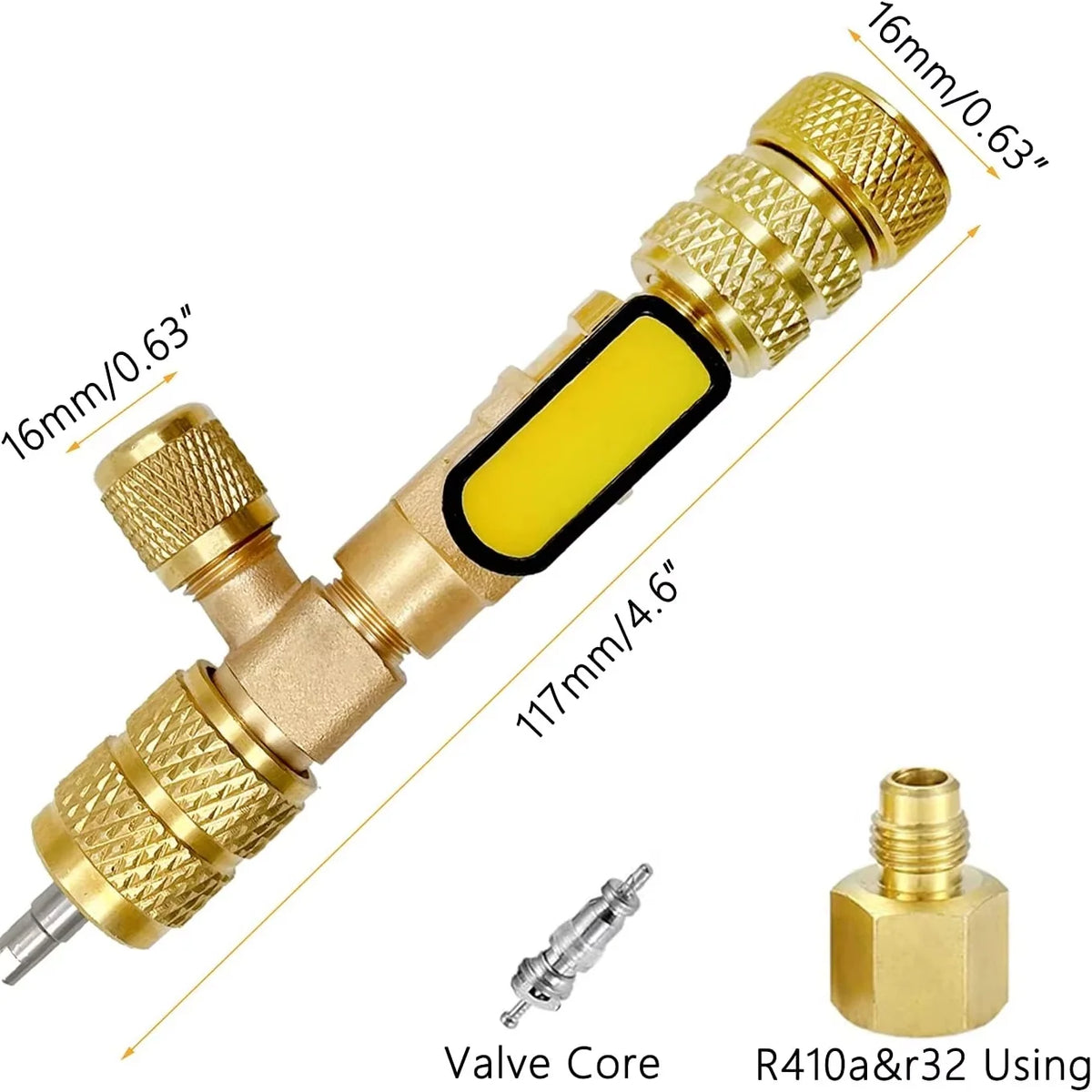 Valve Core Removal Tool Dual-Port Heavy-Duty Metal & Precision Threads