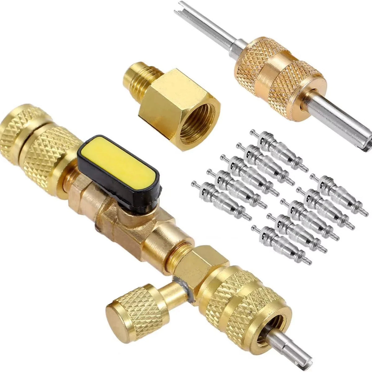 Valve Core Removal Tool Dual-Port Heavy-Duty Metal & Precision Threads