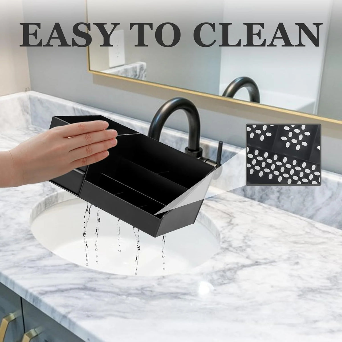Vanity Bottle Organizer Individual Compartments Stable Base