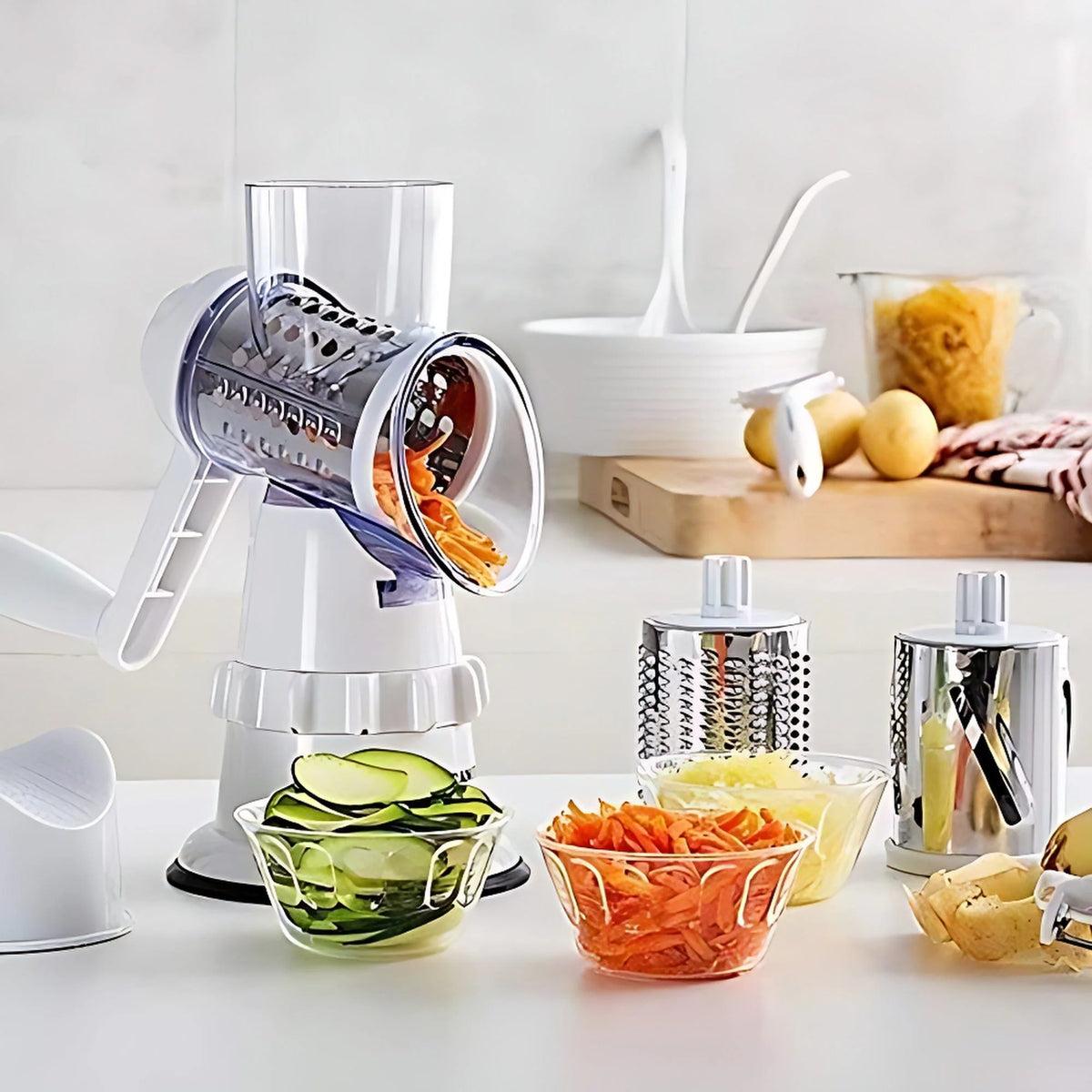 Vegetable Slicer Even Slices Hand Guard Dishwasher-Safe Parts