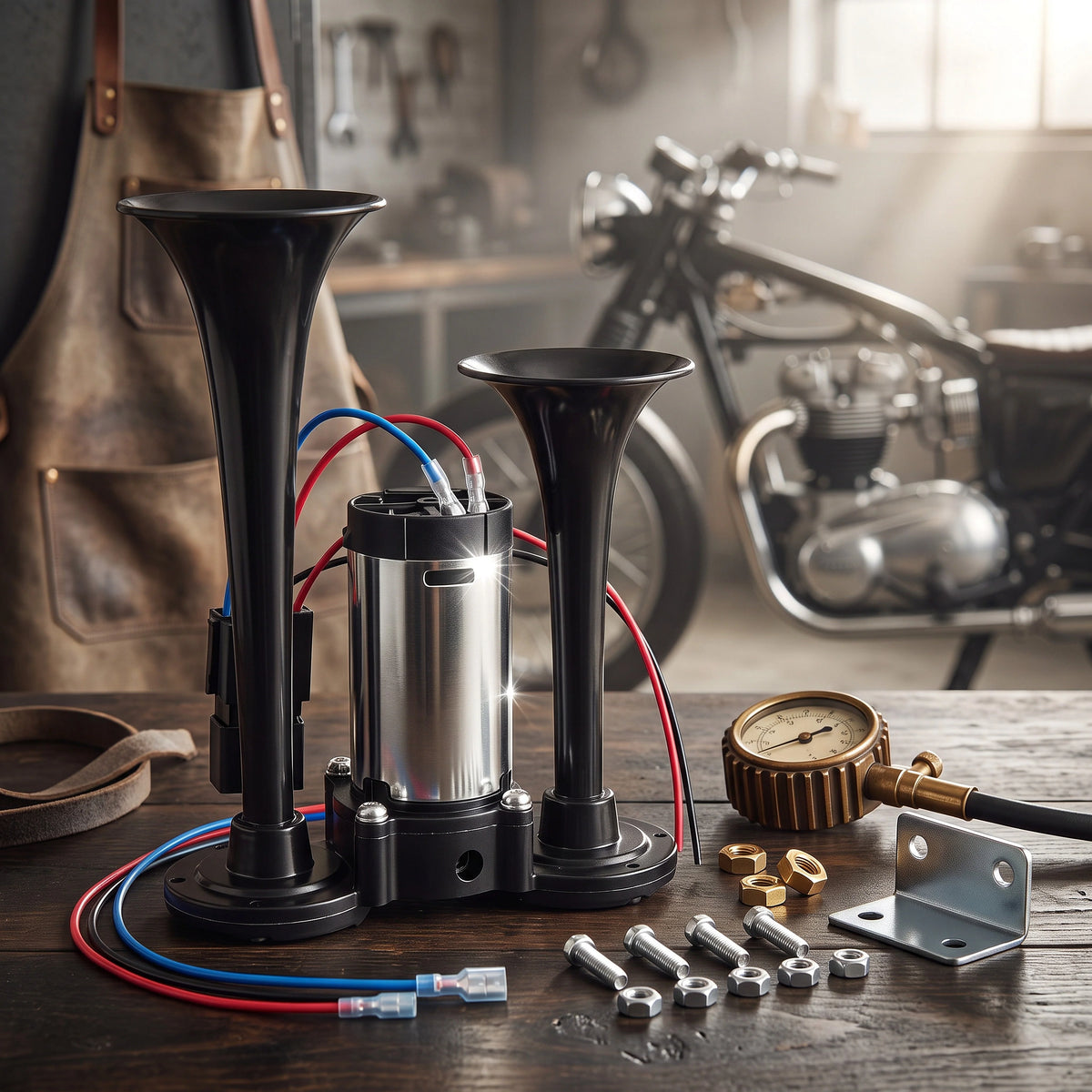 Vehicle Air Horn Dual 130 dB Automatic Compressor 12V