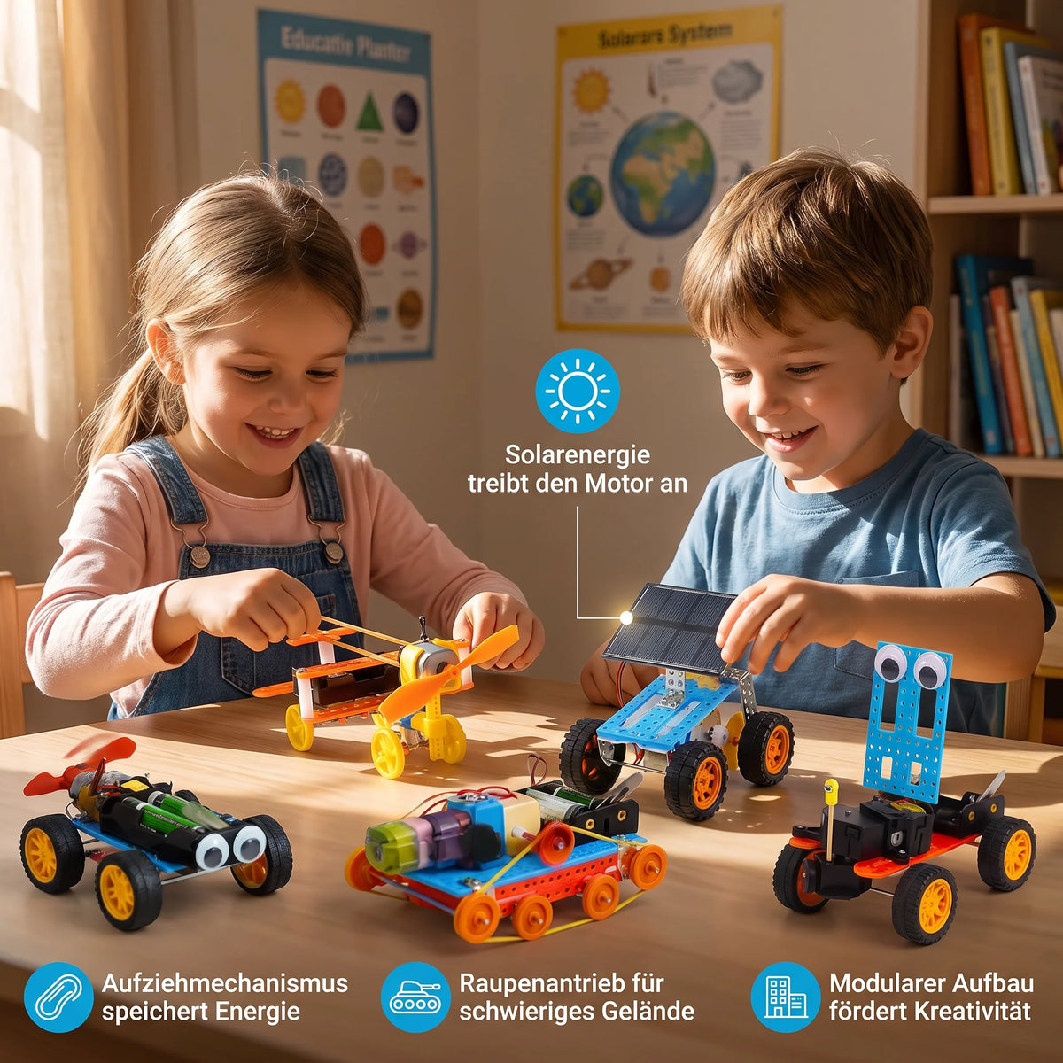 Vehicle Building Kit 5 Models Reusable Parts STEM Learning