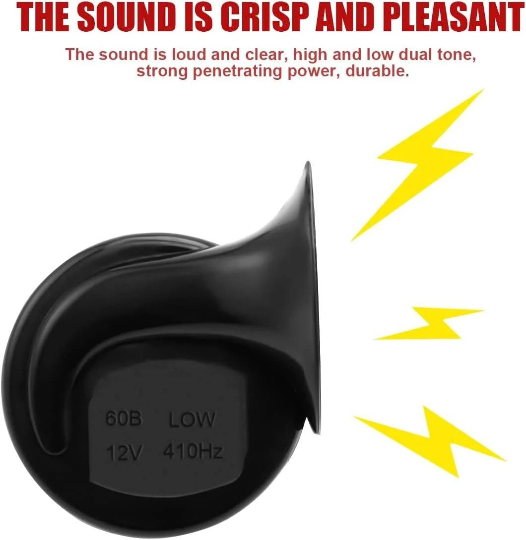 Vehicle Horn Dual-Tone 12V Weather-Resistant Housing