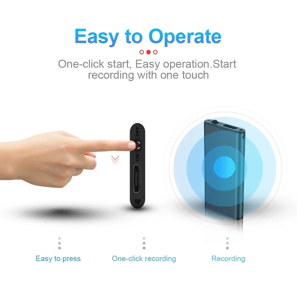 Voice Recorder Voice-Activated Magnetic Mount 8GB Storage