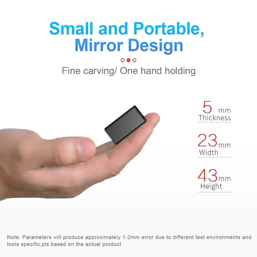 Voice Recorder Voice-Activated Magnetic Mount 8GB Storage