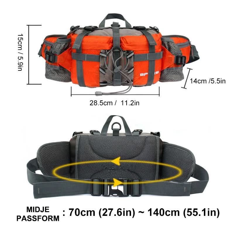 Waist Pack Waterproof Nylon Hands-Free Carrying