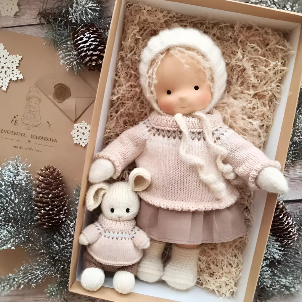 Waldorf Doll Cotton Exterior Wool Filling 13.8 Inch