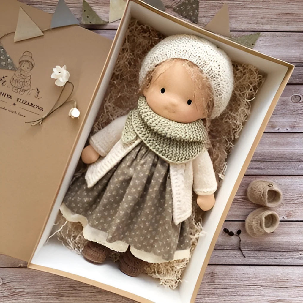 Waldorf Doll Cotton Exterior Wool Filling 13.8 Inch
