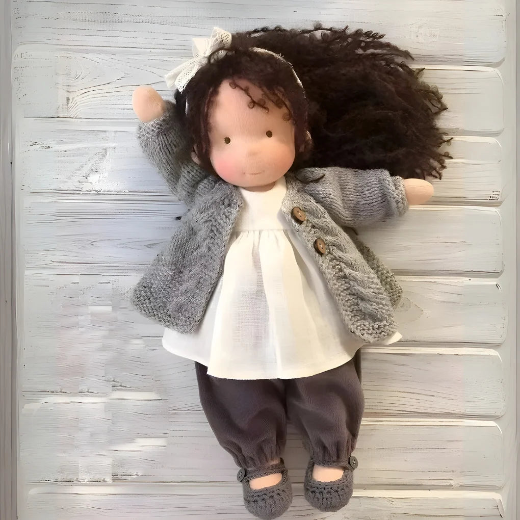 Waldorf Doll Cotton Exterior Wool Filling 13.8 Inch
