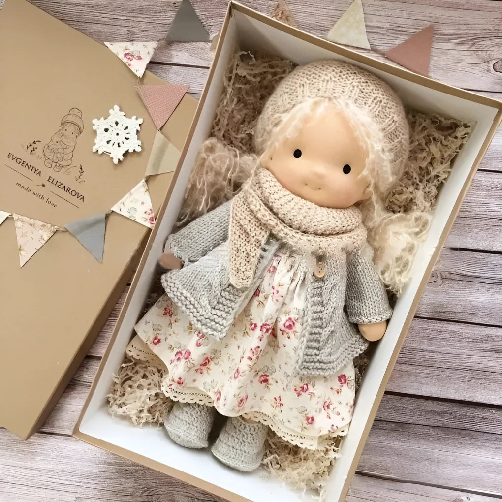 Waldorf Doll Cotton Exterior Wool Filling 13.8 Inch