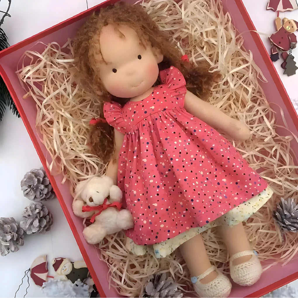 Waldorf Doll Cotton Exterior Wool Filling 13.8 Inch