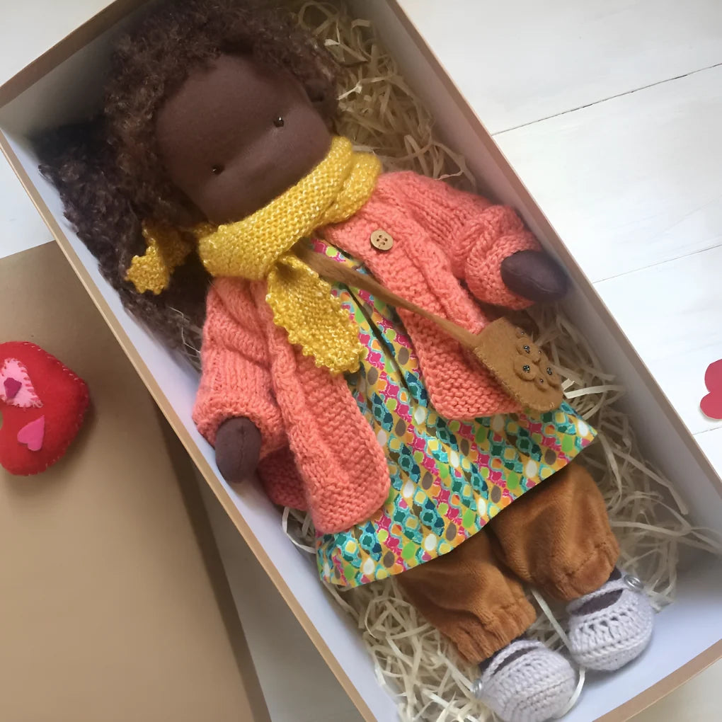 Waldorf Doll Cotton Exterior Wool Filling 13.8 Inch