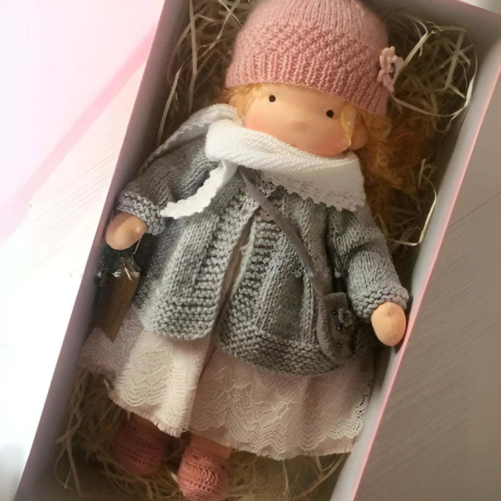 Waldorf Doll Cotton Exterior Wool Filling 13.8 Inch