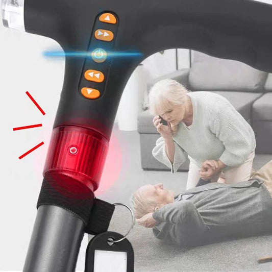Walking Stick Adjustable Collapsible LED Flashlight & Radio