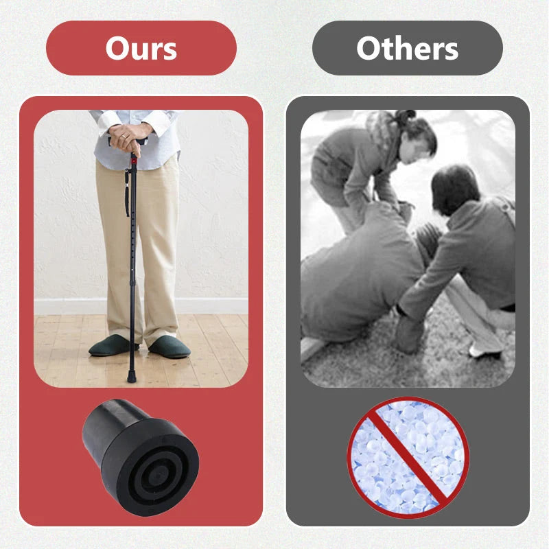 Walking Stick Adjustable Collapsible LED Flashlight & Radio