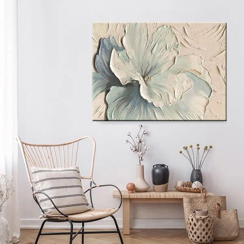 Wall Art 3D Floral Relief Lightweight Ready to Hang