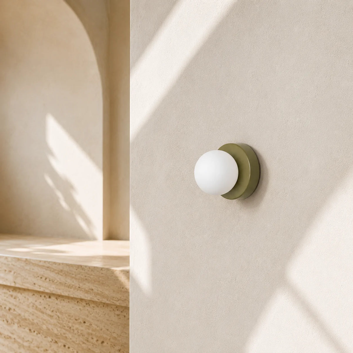 Wall & Ceiling Light Dual-Mount Frosted Glass