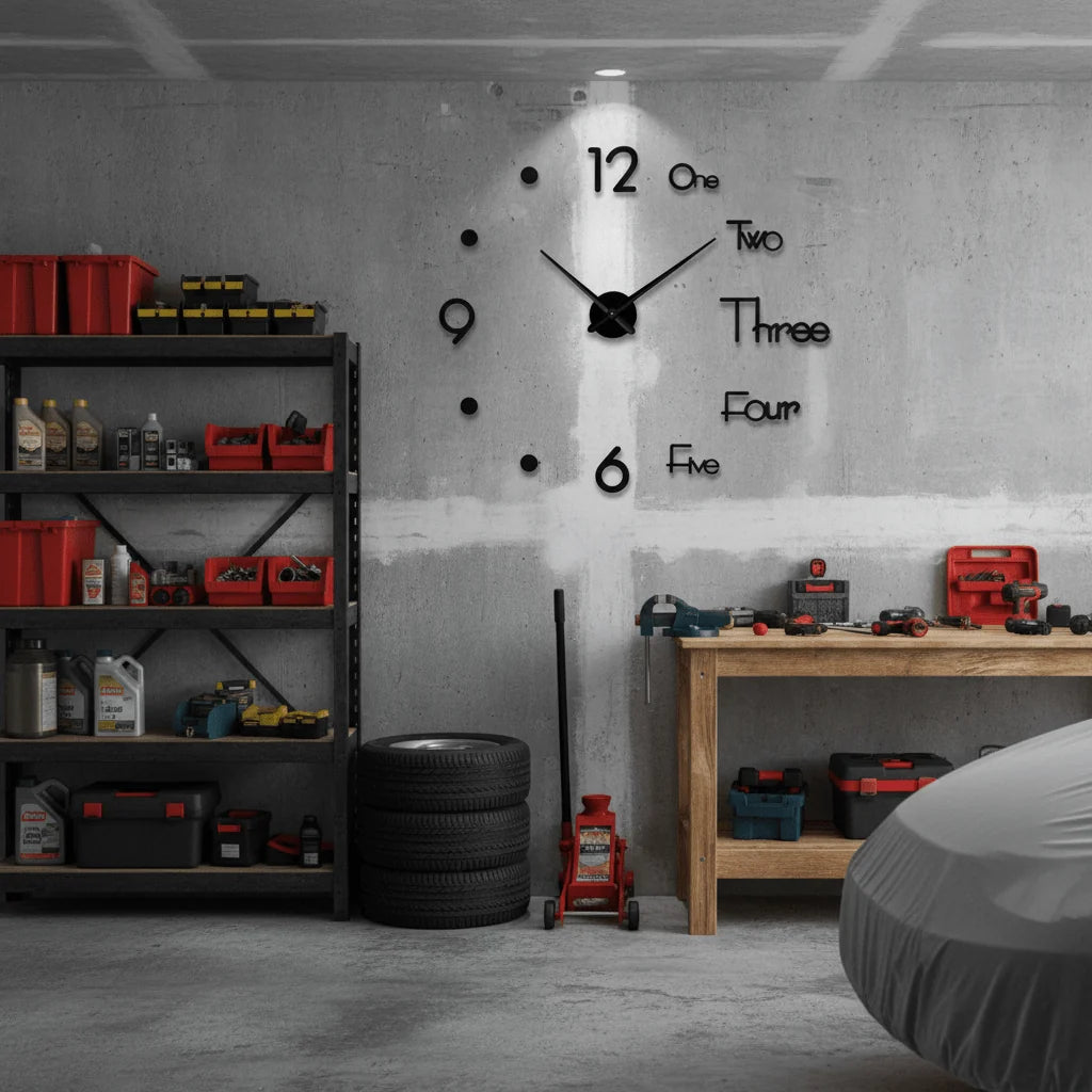 Wall Clock 3D Acrylic Silent Self-Adhesive