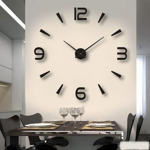 Wall Clock 3D Acrylic Silent Self-Adhesive