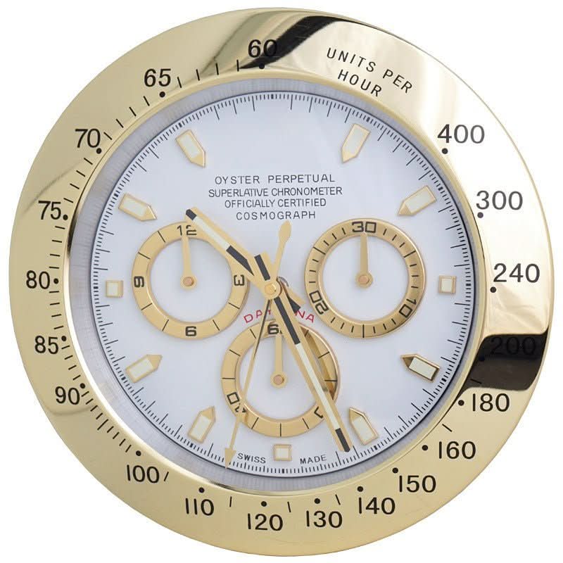 Wall Clock Brushed Stainless Steel Silent Quartz Luminous Hands
