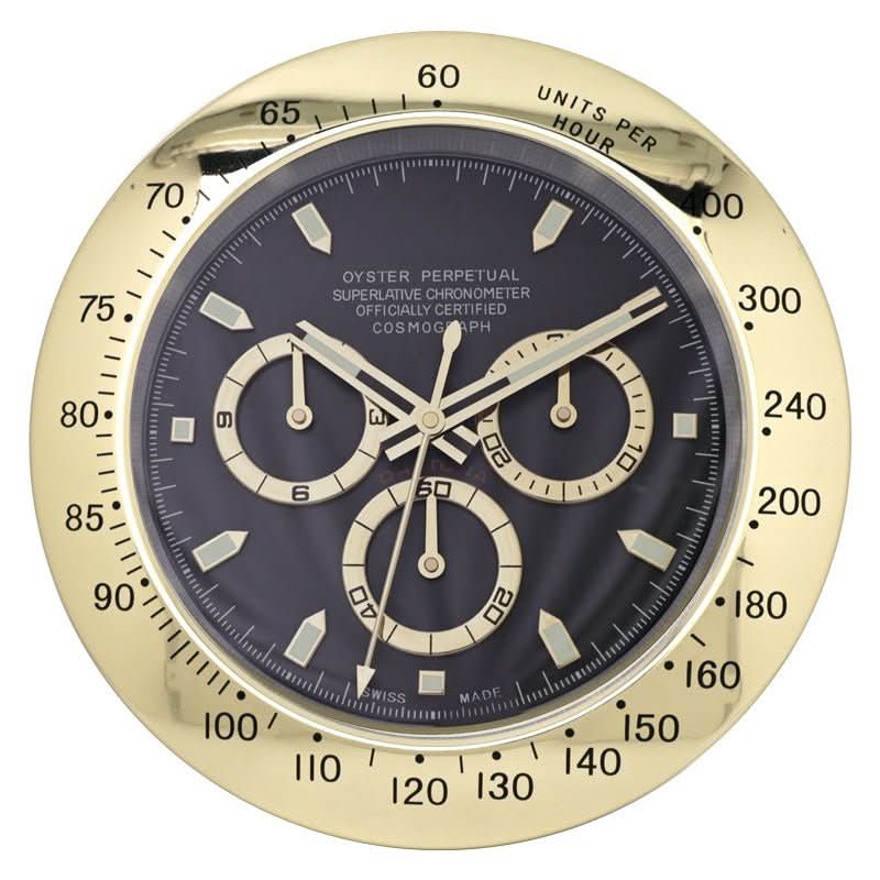 Wall Clock Brushed Stainless Steel Silent Quartz Luminous Hands