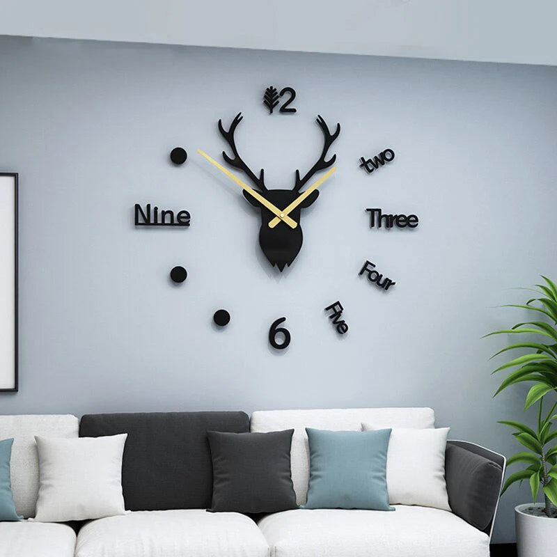 Wall Clock Mirror Acrylic Silent Movement