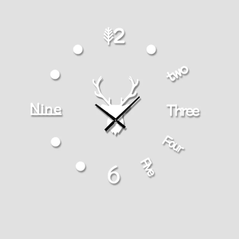 Wall Clock Mirror Acrylic Silent Movement